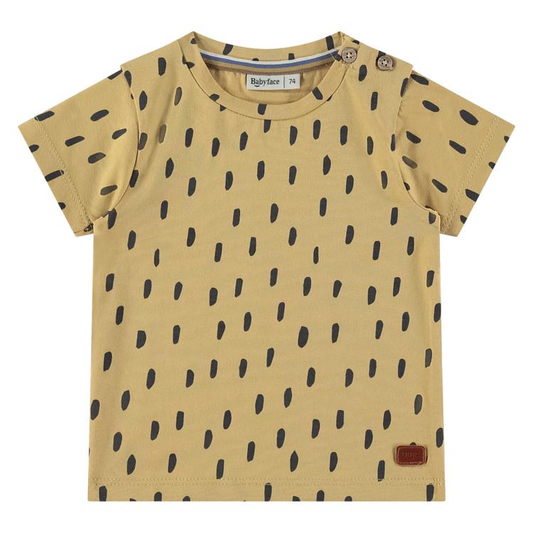 Animal Print Short Sleeve Tee - Ochre by Babyface