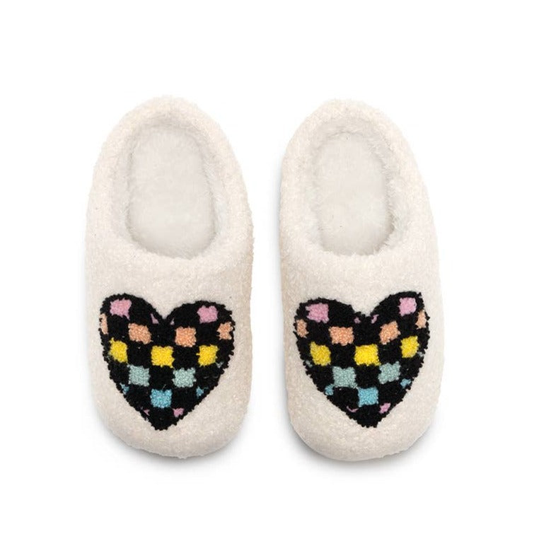 Kids White Retro Slippers - Little Kid by Living Royal