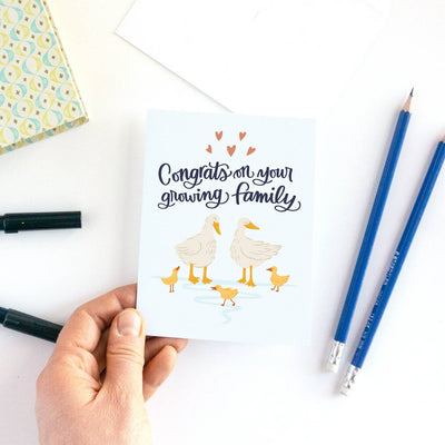 Congrats on Your Growing Family Duckling Card by Pedaller Designs