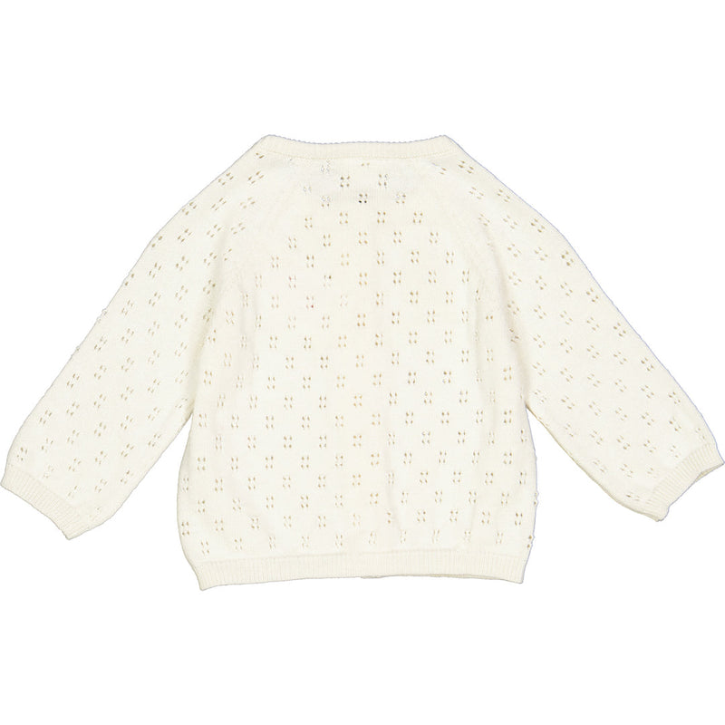 Knit Pointelle Cardigan - Balsam Cream by Musli