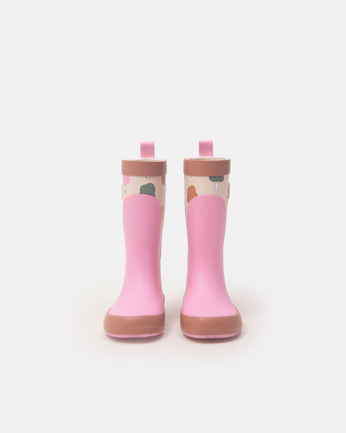 Rain Boots - Rainy Trees Beige by 7AM Enfant FINAL SALE