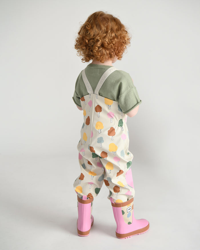 Rain Boots - Rainy Trees Beige by 7AM Enfant FINAL SALE