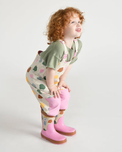 Rain Boots - Rainy Trees Beige by 7AM Enfant FINAL SALE