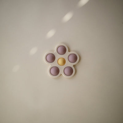 Flower Press Toy - Soft Lilac/Daffodil/Ivory by Mushie & Co