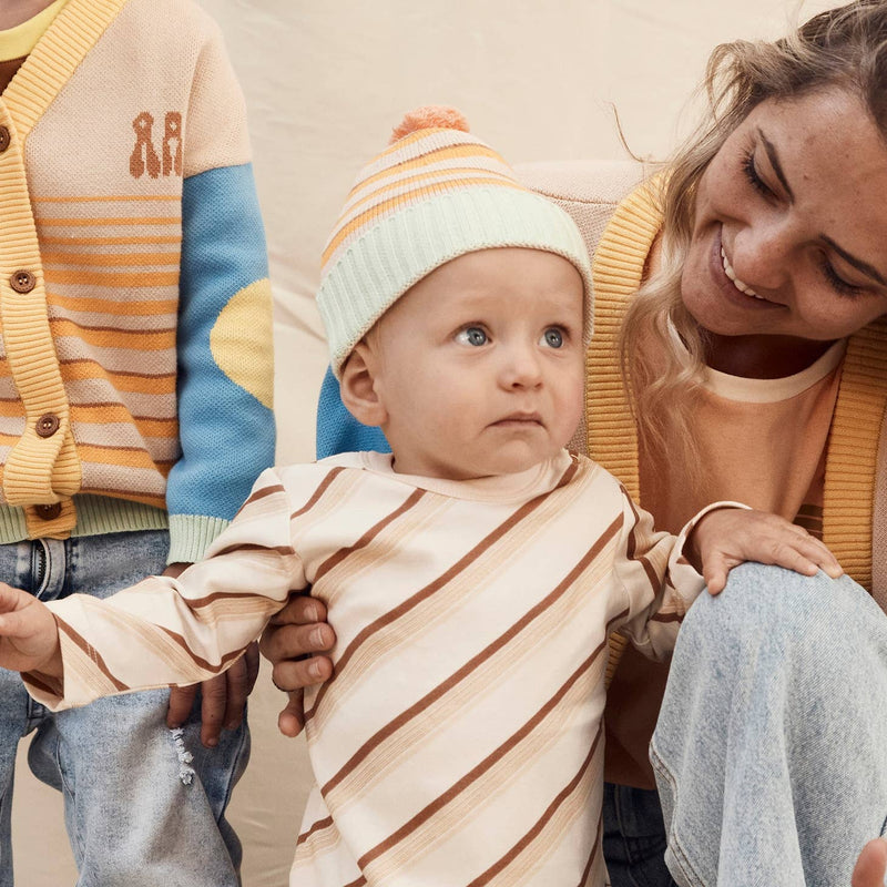 Rad Kid Stripe Organic Knit Beanie by Banabae