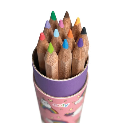 Mini Draw 'n' Doodle Colored Pencils + Sharpener - Set of 12 by OOLY