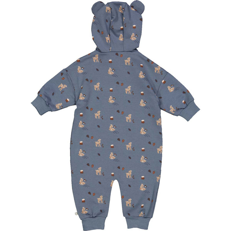 Deer Zip Bodysuit - Stormy Blue by Musli