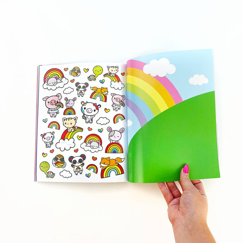 Draw Along Rainbow Stickers Book by Pipsticks