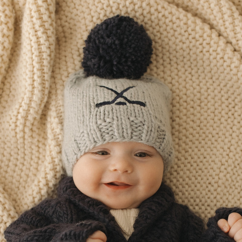 Hockey Beanie Hat - Ice Grey by Huggalugs