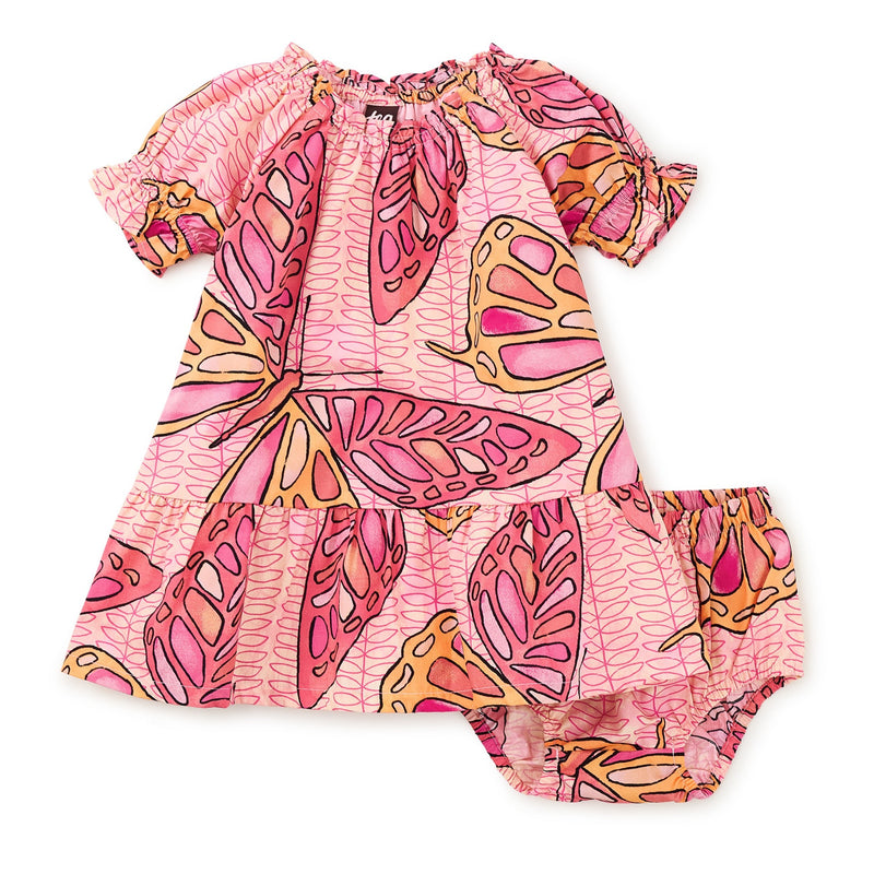 Puff Sleeve Baby Dress - Batik Butterfly by Tea Collection FINAL SALE