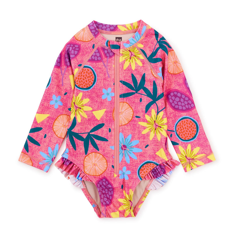 Rash Guard Baby Swimsuit - Fruit Floral Wax Print by Tea Collection FINAL SALE