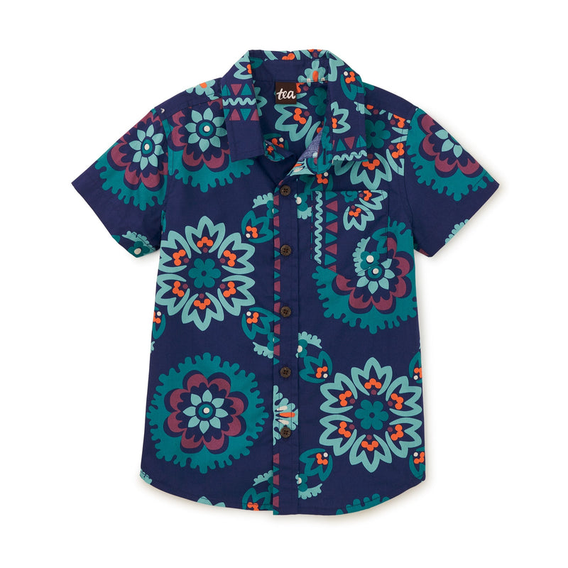 Button Up Woven Shirt - Limpopo Bandana by Tea Collection FINAL SALE