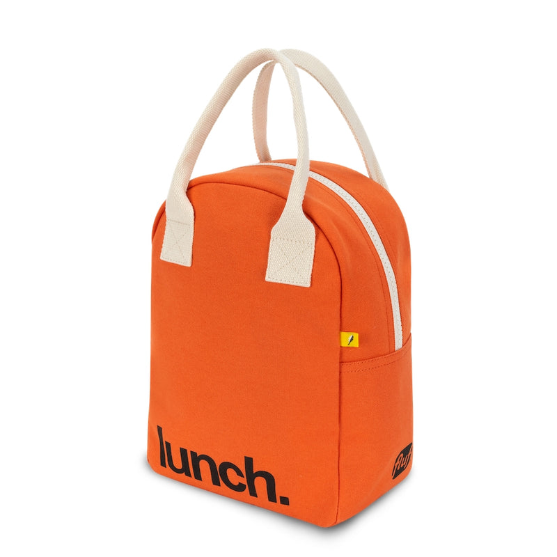 Zipper Lunch Bag - ‘Lunch’ in Poppy by Fluf