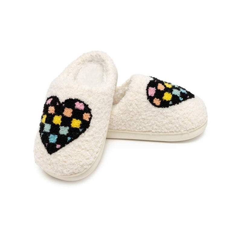 Kids White Retro Slippers - Little Kid by Living Royal