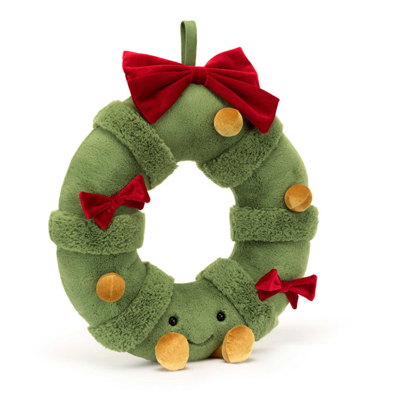 Amuseable Decorated Christmas Wreath - 17x14.5 Inch by Jellycat