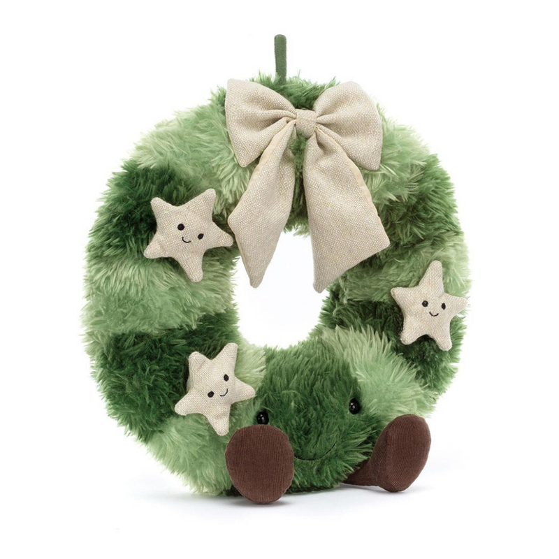 Amuseable Nordic Spruce Wreath - 13.7x7 inch by Jellycat