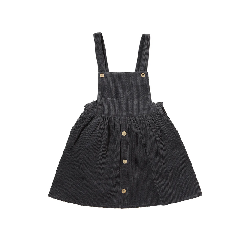 Autumn Pinafore - Charcoal Blue by Vignette