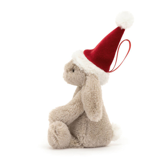 Bashful Christmas Bunny Ornament - 5 Inch by Jellycat