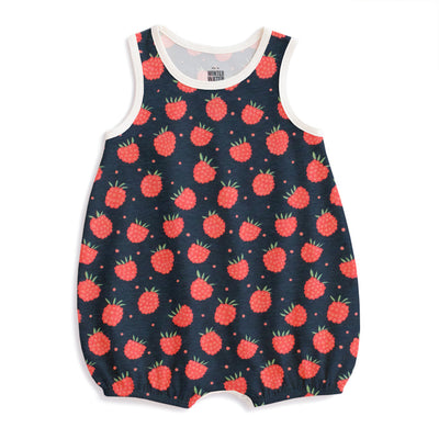 Bubble Romper - Raspberries Night Sky by Winter Water Factory