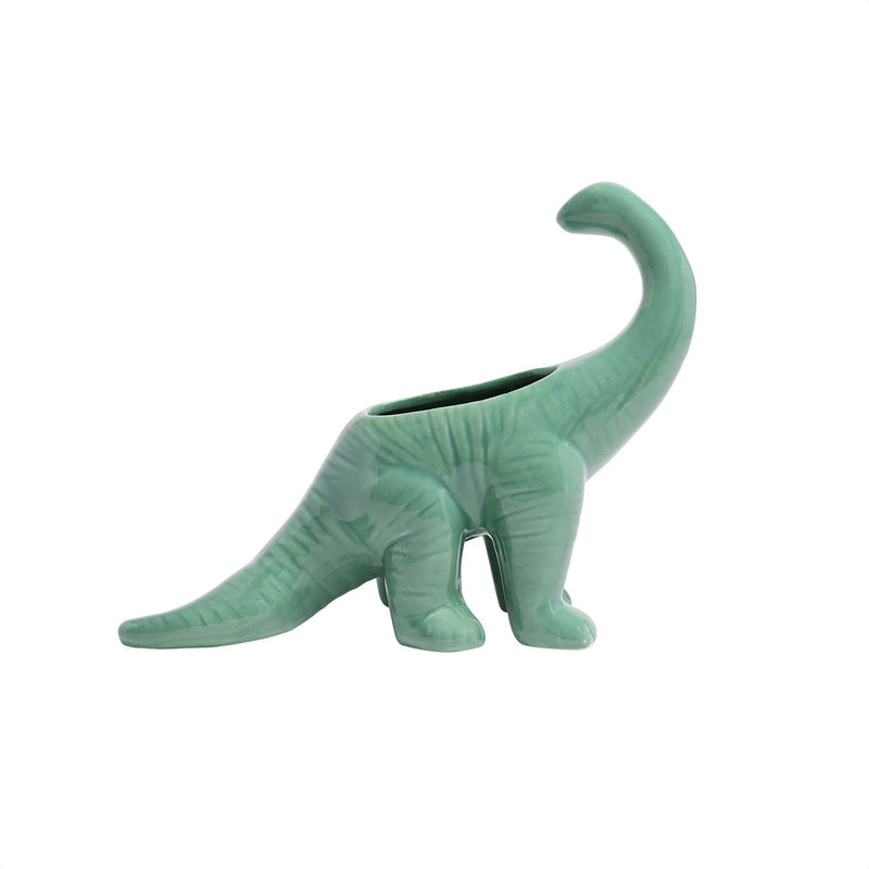 Dinosaur Ceramic Indoor Plant Pot For Succulents - Brontosaurus by Chive