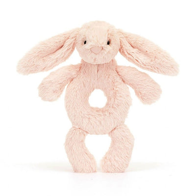 Bashful Blush Bunny Ring Rattle - 8 Inch by Jellycat