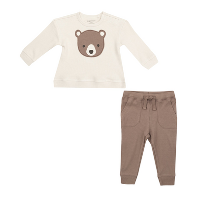 Baby Bear Applique Sweatshirt and Jogger Set by Angel Dear