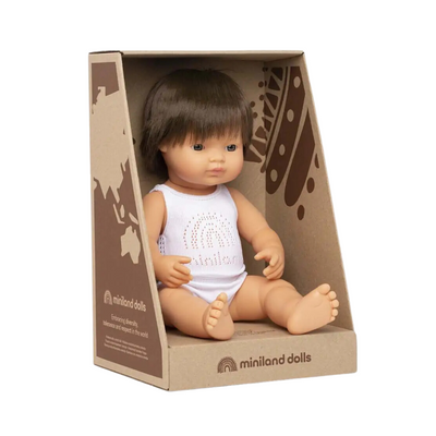 Baby Doll Caucasian Brunette Boy 15" by Miniland