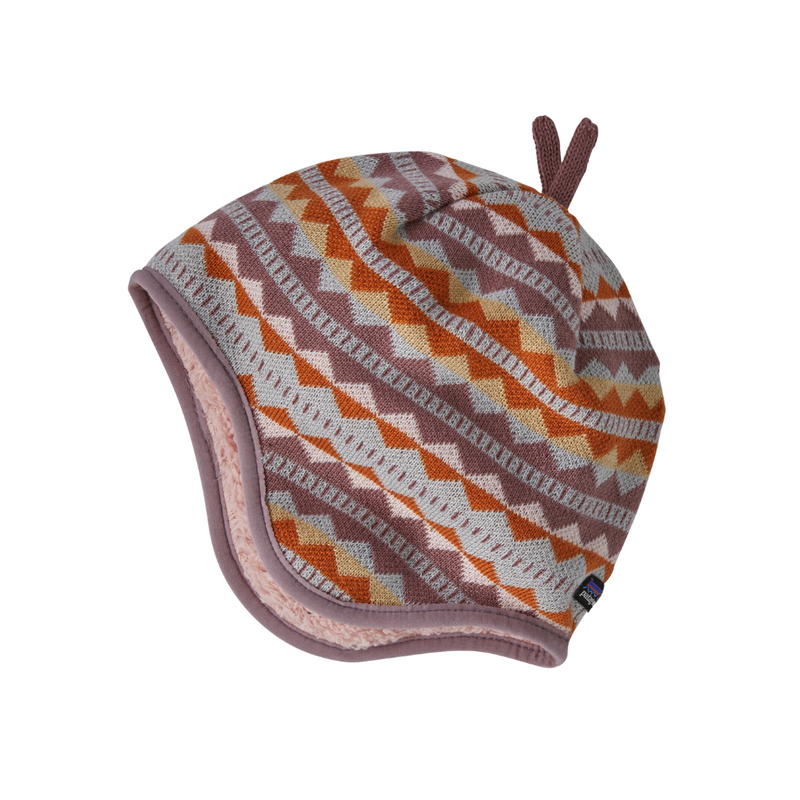 Baby Reversible Beanie - Diamond Stripe: Stormy Mauve by Patagonia