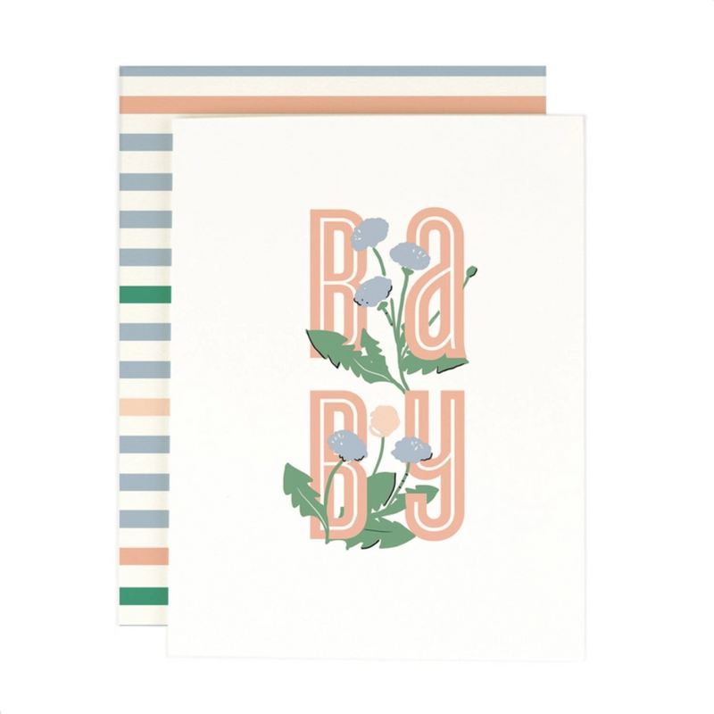 Baby Lettered Card by Amy Heitman