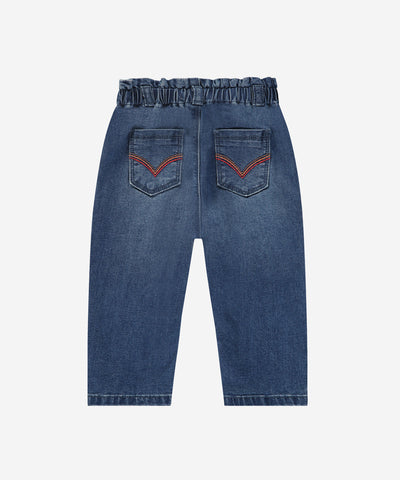 Baby Paperbag Pants - Blue Denim by Babyface