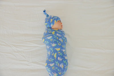 Knit Swaddle Blanket - Birdie by Copper Pearl