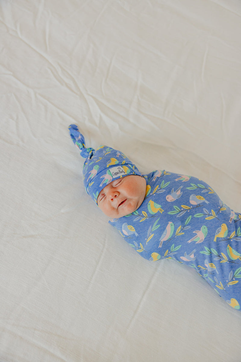 Knit Swaddle Blanket - Birdie by Copper Pearl