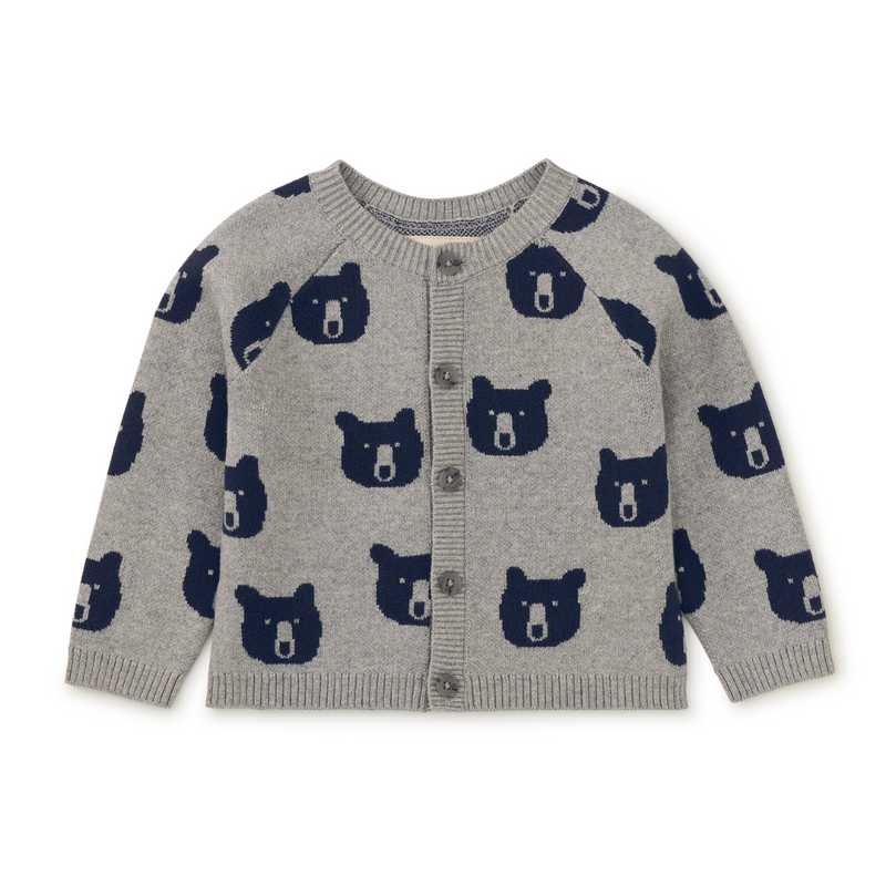 Iconic Baby Cardigan - Baby Bears by Tea Collection