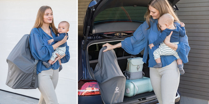 Clikk High Chair Bundle - Grey with Travel Bag by Stokke