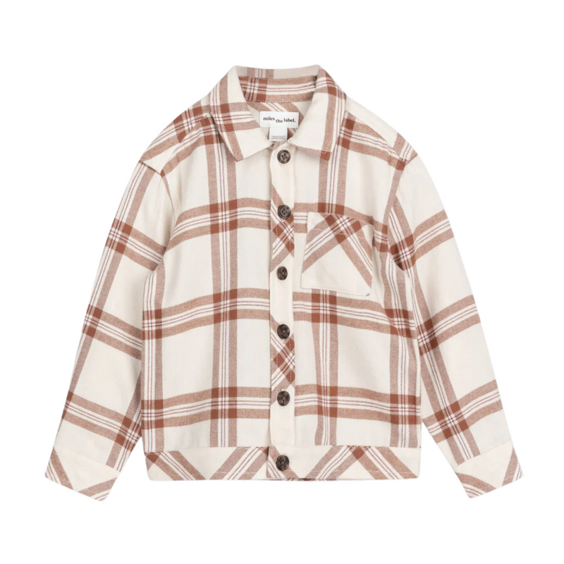 Copper Plaid Flannel Shirt by miles the label.