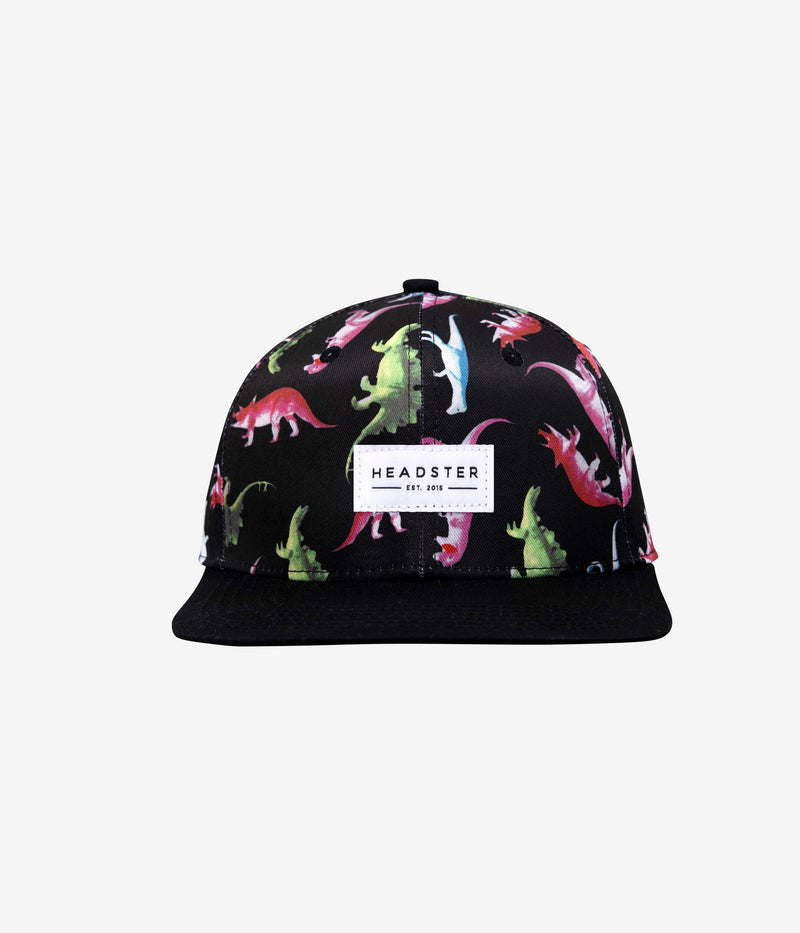 Dino Snapback Hat - Black by Headster Kids