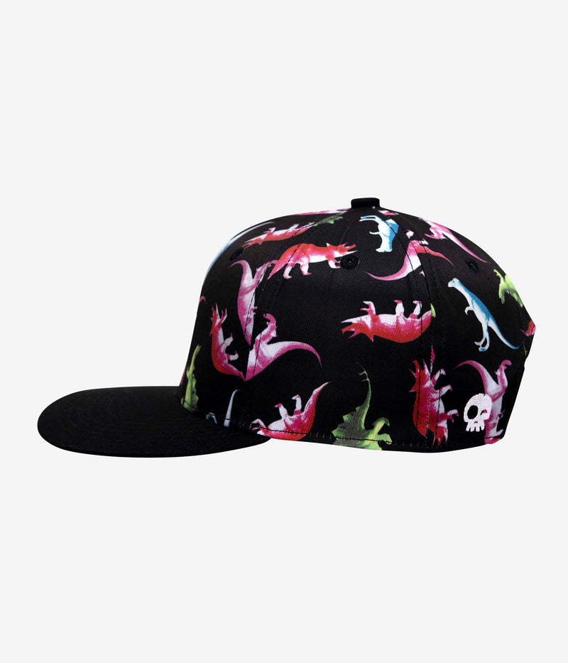 Dino Snapback Hat - Black by Headster Kids