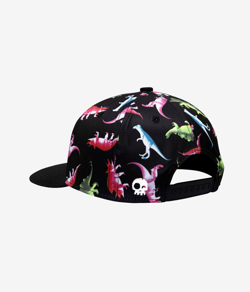 Dino Snapback Hat - Black by Headster Kids