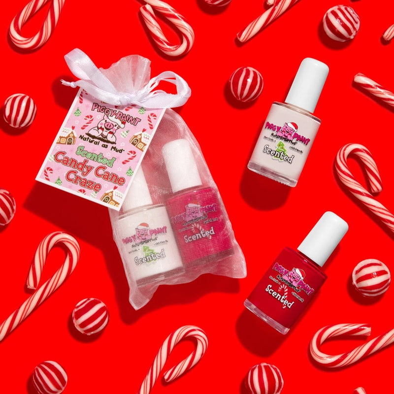 Scented Candy Cane Craze Nail Polish Set by Piggy Paint