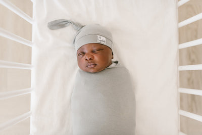 Newborn Top Knot Hat - Stone by Copper Pearl