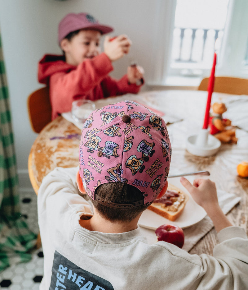 Peanutty & Jelly Joy Snapback - Wild Rose by Headster Kids