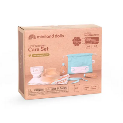 Doll Wooden Care Set by Miniland