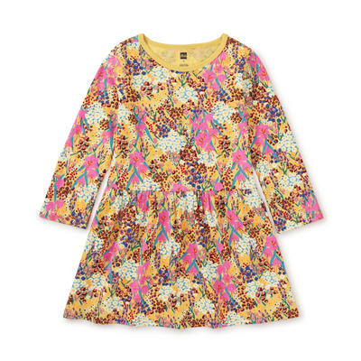 Long Sleeve Skirted Dress - Wild Saffron Floral by Tea Collection