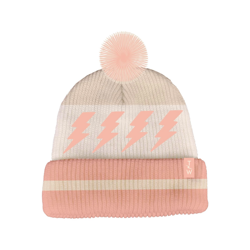 Electric Beanie - Natural/Pink by Tiny Whales