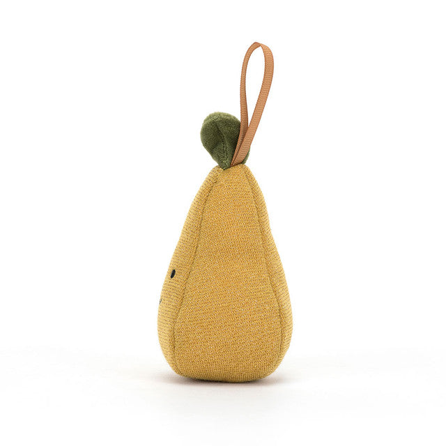 Festive Folly Pear Ornament - 4 Inch by Jellycat