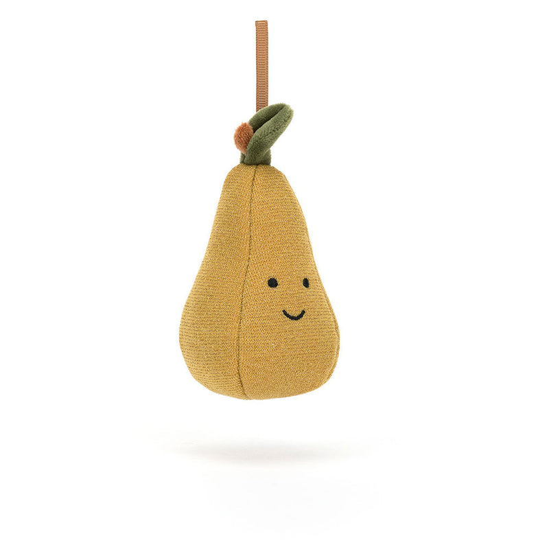 Festive Folly Pear Ornament - 4 Inch by Jellycat