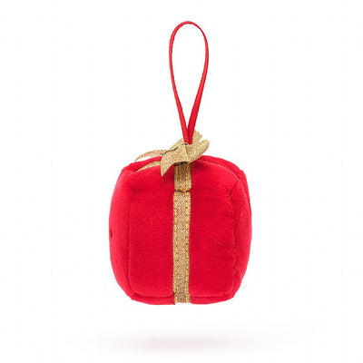 Festive Folly Present Ornament - 3x3 Inch by Jellycat