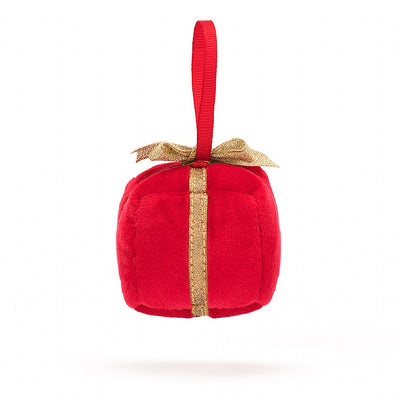 Festive Folly Present Ornament - 3x3 Inch by Jellycat