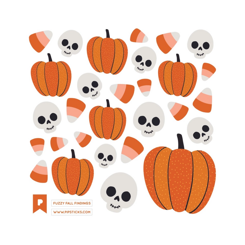 Fuzzy Fall Findings Stickers by Pipsticks