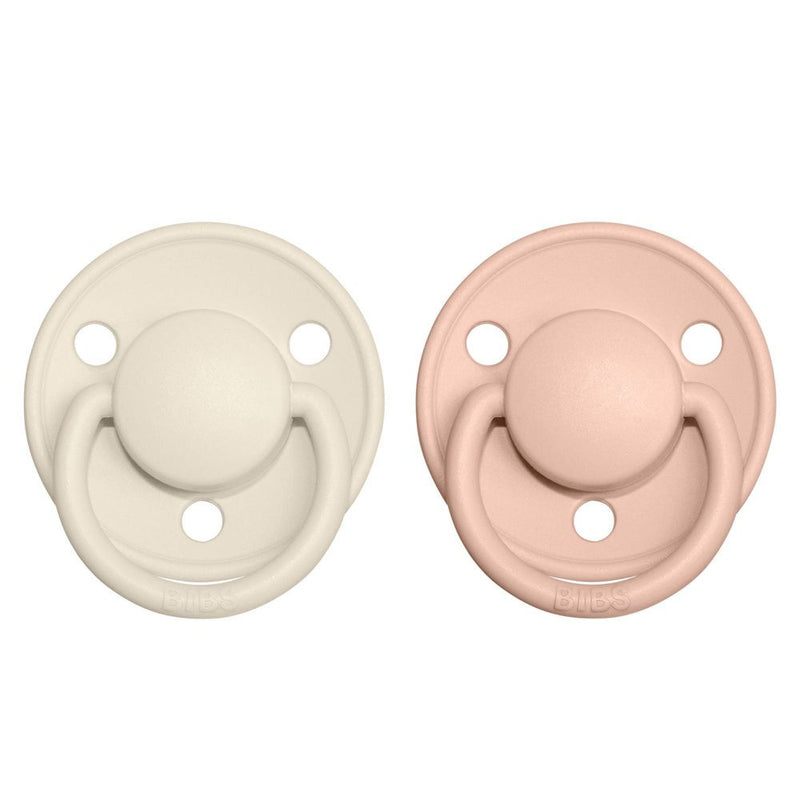 Bibs De Lux Pacifier 2 Pack - Blush+Ivory